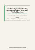 Workday Payroll Data Loading Services Certification &ndash; WD-PDLS &ndash; Workday &ndash; 2026&sol;2027 Academic Year &ndash; 60 Questions and Answers Covering Four Core Domains
