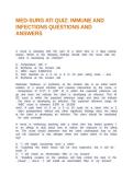 MED-SURG ATI QUIZ&colon; IMMUNE AND INFECTIONS QUESTIONS AND ANSWERS