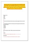 KAPLAN MATH TEST QUESTIONS AND ANSWERS 2026 QUESTIONS AND ANSWERS 2026 Newest Actual Exam With Complete Questions And Correct Detailed Answers &lpar;Verified Answers&rpar; &vert;Already Graded A&plus;
