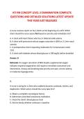 ATI RN CONCEPT LEVEL 3 EXAMINATION COMPLETE &NewLine;QUESTIONS AND DETAILED SOLUTIONS LATEST UPDATE &NewLine;THIS YEAR JUST RELEASED