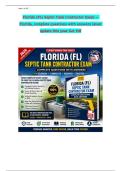 Florida &lpar;FL&rpar; Septic Tank Contractor Exam &mdash; Florida&comma; complete questions with answers latest update this year Get Pdf