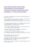 PADI OPEN WATER DIVER FINAL ASSESSMENT EXAM 2026&sol;2027 UPDATED VERIFIED QUESTIONS AND ANSWERS A&plus; PASS GUARANTEED