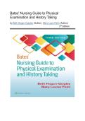 Test Bank - Bates Nursing Guide to Physical Examination and History Taking&comma; 3rd Edition &lpar;Hogan-Quigley&comma; 2022&rpar;&comma; Chapter 1-24 Fully Covered