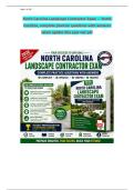 North Carolina Landscape Contractor Exam &mdash; North Carolina&comma; complete practice questions with answers latest update this year Get pdf