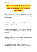 DHN 311- EXAM 3 2026 ACTUAL &NewLine;QUESTIONS WITH VERIFIED &NewLine;ANSWERS&period; 