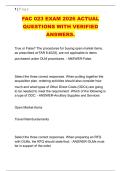FAC 023 EXAM 2026 ACTUAL &NewLine;QUESTIONS WITH VERIFIED &NewLine;ANSWERS&period; 