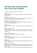 NSG 5000 FINAL REVIEW TERMS SOLUTIONS AND ANSWERS