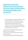 EliteCEU Alarm System Sales &NewLine;Certification Exam Practice Questions &NewLine;And Correct Answers &lpar;Verified Answers&rpar; &NewLine;Plus Rationale 2026 Q&A&vert; Instant &NewLine;Download Pdf 