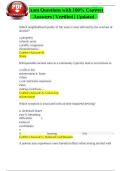 Exam Questions & Correct Answers &vert; Verified Practice & Updated Review