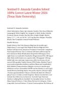 Sentinel U&colon; Amanda Camden Solved 100&percnt; Correct Latest Winter 2026 &lpar;Texas State University&rpar;&NewLine;&NewLine;&NewLine;