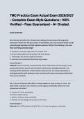 TMC Practice Exam Actual Exam 2026&sol;2027 &ndash; Complete Exam-Style Questions &vert; 100&percnt; Verified &ndash; Pass Guaranteed &ndash; A&plus; Graded