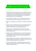 SRO Certification Exam&colon; Questions and Answers with Verified Solutions A&plus; Rated