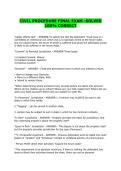 CIVIL PROCEDURE FINAL EXAM -SOLVED 100&percnt; CORRECT