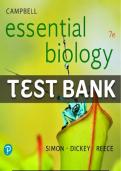 Test Bank for Campbell Essential Biology&comma; 7th Edition &lpar;Simon&comma; Hogan & Reece&comma; 2020&rpar; &vert; All Chapters 1&ndash;29 Covered