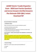 LADWP Electric Trouble Dispatcher Exam - 3828 Exam Practice Questions and Correct Answers &lpar;Verified Answers&rpar; Plus Rationale 2026 Q&A&vert; Instant Download Pdf