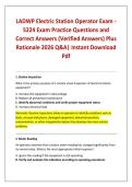 LADWP Electric Station Operator Exam - 5224 Exam Practice Questions and Correct Answers &lpar;Verified Answers&rpar; Plus Rationale 2026 Q&A&vert; Instant Download Pdf