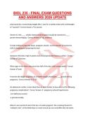 BIOL 235 - FINAL EXAM QUESTIONS AND ANSWERS 2026 UPDATE