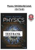 Test Bank for Physics&comma; 12th Edition by John D&period; Cutnell&comma; Kenneth W&period; Johnson&comma; David Young&comma; & Shane Stadler &vert; Complete Exam Questions & Answers 2025&ndash;2026&NewLine;