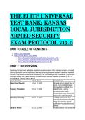 2026&sol;2027 THE ELITE UNIVERSAL TEST BANK&colon; Kansas Armed Security Exam Protocol v13&period;0 &vert; Q&A with Mentor Analysis & K&period;S&period;A&period; Cheat Sheet