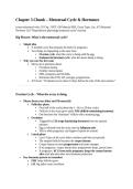 NUR 1142 &mdash; Study Guide &lpar;Chapter 3&colon; Menstrual Cycle & Hormones&rpar; &vert; 2026&sol;2027 Updated A&plus; Nursing Exam Prep &vert; Reproductive Physiology&comma; Endocrine Regulation & Clinical Review