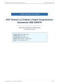 D447 Women&rsquo;s & Children&rsquo;s Health Comprehensive&NewLine;Assessment 2026 UPDATE
