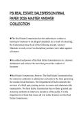 PSI REAL ESTATE SALESPERSON FINAL&NewLine;PAPER 2026 MASTER ANSWER&NewLine;COLLECTION
