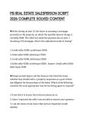 PSI REAL ESTATE SALESPERSON SCRIPT&NewLine;2026 COMPLETE SOLVED CONTENT