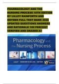 PHARMACOLOGY AND THE NURSING PROCESS 10TH EDITION BY LILLEY RAINFORTH AND SNYDER FULL TEST BANK 2026 UPDATED QUESTIONS ANSWERS AND RATIONALE 100 PERCENT VERIFIED AND GRADED A&plus;