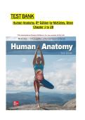 Test Bank Human Anatomy 6th Edition by Michael McKinley All 1-28 Chapters Covered &comma;Latest Edition&comma;&NewLine;