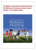 Test Bank for Essentials of Pediatric Nursing 3rd Edition by Theresa Kyle&comma; Susan Carman Chapter 1-29 Complete Guide&comma; Newest Version