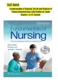Test Bank Guide For Fundamentals Of Nursing &colon; The Art And Science Of Person-Centered Care Tenth &comma; North American Edition By Carol R&period; Taylor&comma; Pamela B Lynn & Jennifer L Bartlett ALL Chapters With Complete Answers & Explanation In Every Question&NewLine;