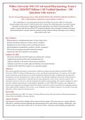 NSG 533 Advanced Pharmacology Exam 2 &lpar;2026&sol;2027&rpar; &vert; 150 Verified Q&A with Rationales &vert; Wilkes University