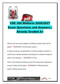 CSE 360 Midterm 2026&sol;2027 &ndash; 51 Questions & Answers &vert; Agile&comma; Risk Management&comma; Scrum&comma; Requirements & UML &ndash; Arizona State University