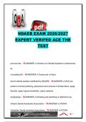 NDAEB Exam 2026&sol;2027 &ndash; 50&plus; Questions & Answers &vert; Dental Assisting&comma; Radiography&comma; Infection Control&comma; Oral Health & Clinical Vignettes