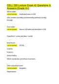 CELL 220 Lecture Exam -2 Questions & Answers &lpar;Grade A&plus;&rpar;&period;docx&NewLine;&NewLine;