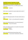 Sci 220 Human Nutrition Exam Questions & Answers &lpar;Grade A&plus;&rpar;&period;docx&NewLine;&NewLine;