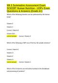 Wk 5 Summative Assessment Exam SCI 220T Human Nutrition - UOPx Exam Questions & Answers &lpar;Grade A&plus;&rpar;&period;docx&NewLine;&NewLine;