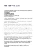 REL C 225 Final Exam Questions and Correct Answers with Rationales &lpar;2026&sol;2027&rpar;