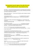 Transportation Security Agency Test with all Correct &100&percnt; Verified Answers &vert;Guaranteed to Pass