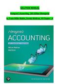 Solution Manual for Horngren's Accounting&colon; The Managerial Chapters 13th Edition &vert; Tracie Miller-Nobles & Brenda Mattison &vert; Chapters 1&ndash;9 Complete