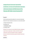 Georgia General Contractor Examination &NewLine;&lpar;Unlimited &sol; Commercial Classification&rpar; Questions &NewLine;and Correct Answers &lpar;Verified Answers&rpar; Plus &NewLine;Rationale 2027 Q&A&vert; Instant Download Pdf