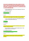 HESI HEALTH ASSESSMENT FINAL EXAM&ndash;COMPLETE STUDY &NewLine;GUIDE &vert; PRACTICE QUESTIONS AND ANSWERS-RATIONALES &vert; &NewLine;EXAM PREP &vert; DOWNLOAD INSTANT PDF &vert; GUARANTEED PASS &NewLine;&vert;&vert; LATEST EXAM 2026-2027