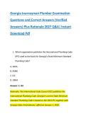 Georgia Journeyman Plumber Examination &NewLine;Questions and Correct Answers &lpar;Verified &NewLine;Answers&rpar; Plus Rationale 2027 Q&A&vert; Instant &NewLine;Download Pdf