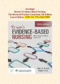Brown's Evidence-Based Nursing 5th Edition Test Bank&colon; 550&plus; Exam Questions with Answers & Rationales &lpar;ISBN 978-1284275889&rpar;