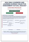 WGU D664 Learners and Learning Science Objective Assessment &vert; 200 Latest 2026&sol;2027 Mock Questions with Detailed Rationales &vert; Guaranteed Pass