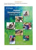 Testbank for Human Development&colon; A Life Span View&comma; 8th Edition&NewLine;By Robert V&period; Kail&comma; John C&period; Cavanaugh&comma; Guaranteed pass&comma; verified Questions and Answers