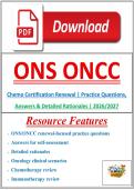 ONS ONCC Chemotherapy Immunotherapy Certificate Renewal 2026&sol;2027 &vert; Practice Questions&comma; Answers & Detailed Rationales