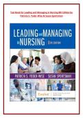 Test Bank for Leading and Managing in Nursing 8th Edition by &NewLine;Patricia S&period; Yoder-Wise & Susan Sportsman 