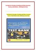 Test Bank for Principles of Auditing and Other Assurance &NewLine;Services&comma; 22nd Edition &ndash; Whittington & Pany 