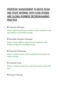 STRATEGIC MANAGEMENT 14 MOCK EXAM&NewLine;AND STUDY MATERIAL WITH CASE STUDIES&NewLine;AND GLOBAL BUSINESS DECISION-MAKING&NewLine;PRACTICE